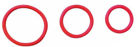 Spartacus Cock Ring Set (3 Rubber Enhancers/red)