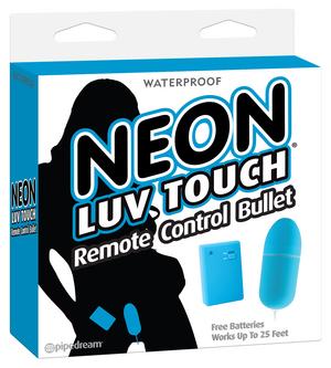 Neon Luv Touch Remote Control Bullet Vibrator Blue
