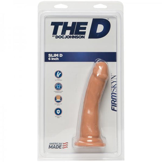 The D Slim 6in Without Balls Firmskyn Vanilla