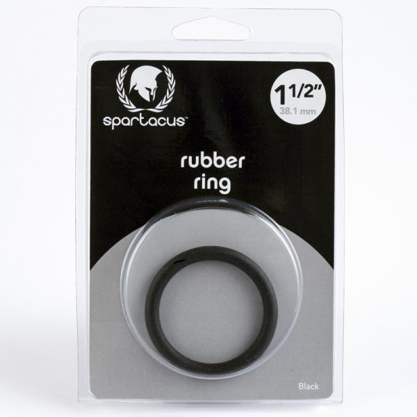 Spartacus Rubber Cock Ring 1.5in. (black)
