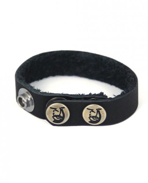 Spartacus Leather Cock Ring Nickel Free Snaps