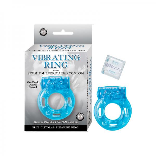 Vibrating Ring Clitoral Pleasure Ring Blue