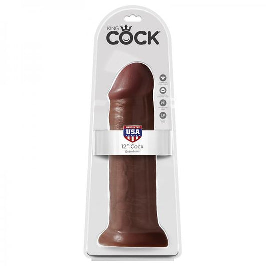 King Cock 12in Cock Brown